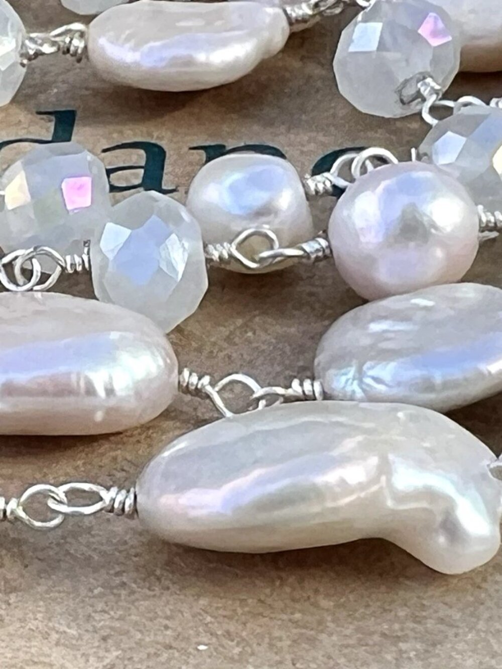 Sundance $178 NEW 36" NEW BAROQUE BIWA PEARL Sterling Silver Beaded Necklace - Picture 5 of 11